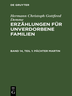 cover image of Pächter Martin, Teil 1